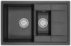 Кухонная мойка Granula 7802, ШВАРЦ 80х50 цвет черный поверхность матовая