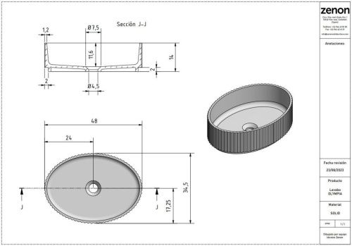 Раковина из искусственного камня Zenon Olympia 4000.000.000.000.39682 50х30 накладная цвет белый - фото 2