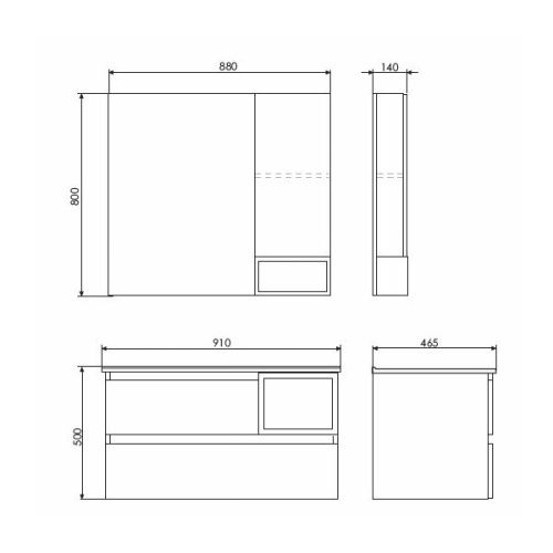 Тумба с раковиной Comforty Турин 00004137135CF 90х50 подвесная цвет серый - фото 2