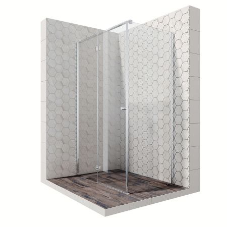 Душевой уголок Ambassador Diamond 12011104L 120х80 стекло прозрачное профиль хром без поддона