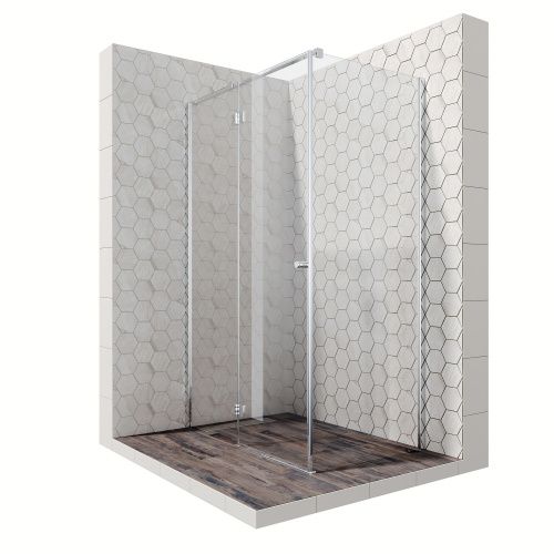 Душевой уголок Ambassador Diamond 12011104L 120х80 стекло прозрачное профиль хром без поддона - фото 2