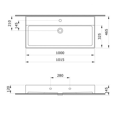 Тумба с раковиной Orka Malta 5001482 100х50 подвесная цвет черный - фото 4
