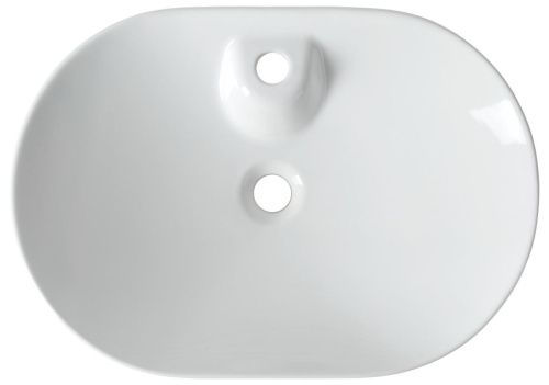 Раковина керамическая Allen Brau Fantasy 4.11020.20 60х40 накладная цвет белый 1 отверстие под смеситель - фото 2