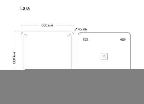 Зеркало с подсветкой Grossman Lara 138080 80х80 подвесное - фото 4