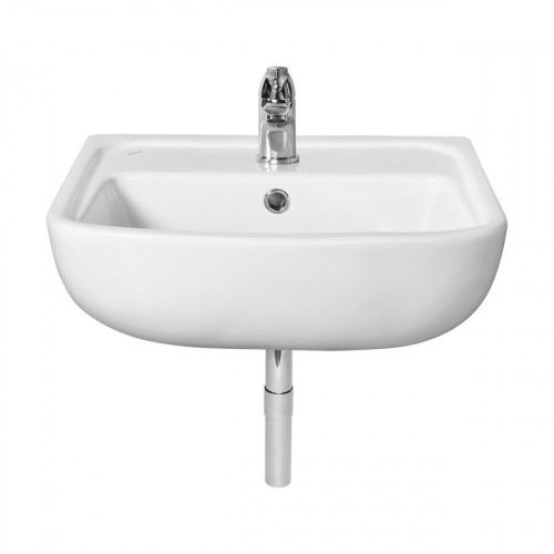 Раковина из сантехнического фарфора Santek Лонги 1WH501754 50х40 подвесная цвет белый 1 отверстие под смеситель - фото 4