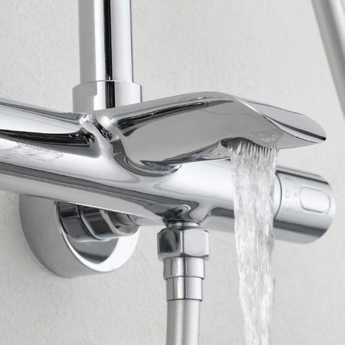 Душевая стойка Vincea Esse VSFS-1E1TCH настенная цвет хром с термостатом - фото 4