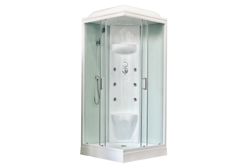 Душевая кабина Royal Bath НР RB90HP7-WT 90х90 квадратная с крышей ориентация универсальная