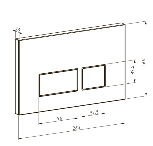 Клавиша смыва Boheme 664-SGM цвет серый - фото 2