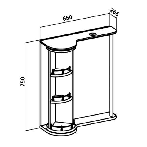 Зеркало-шкаф Runo СЕКРЕТ 00000000580 70х80 подвесной цвет белый - фото 5