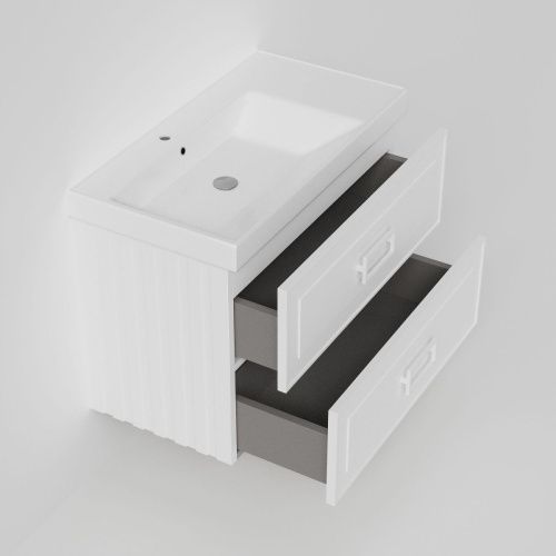 Тумба с раковиной La Fenice Cubo TWIN NFNC-01-CUB-B-90-2-2-90-2L 90х50 подвесная цвет белый - фото 3