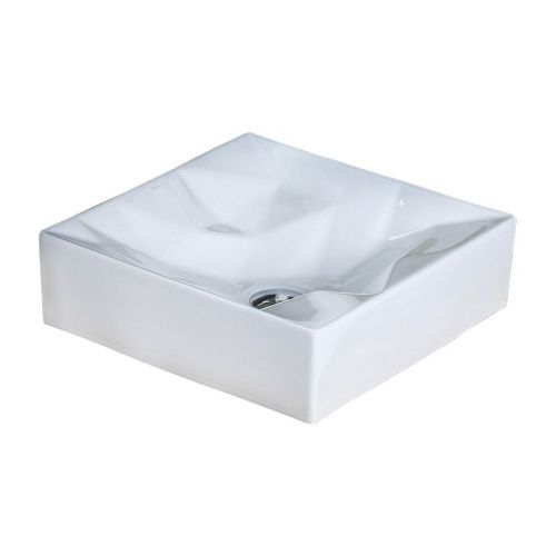 Раковина из сантехнического фарфора Melana A550-805 40х40 накладная цвет белый без отверстий под смеситель - фото 2