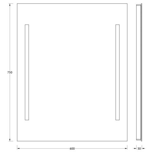 Зеркало с подсветкой Evoform Ledline BY 2115 60х80 подвесное - фото 2