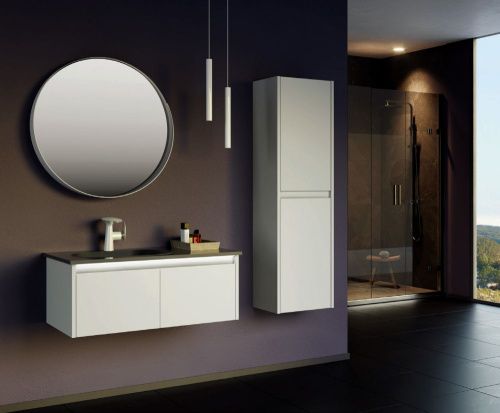 Тумба с раковиной Orka Lisbon 5001429 90х50 подвесная цвет серый - фото 3