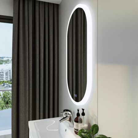 Зеркало с подсветкой и антизапотевателем Бриклаер Вега 4627125415715 60х100 подвесное