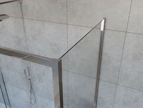 Душевой уголок Vincea Garda VSR-1G21020CH 200х100 стекло текстурное профиль хром без поддона - фото 2