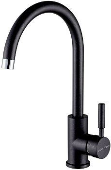 Смеситель для кухни Paulmark HOLSTEIN Ho212063-BLM на мойку черный