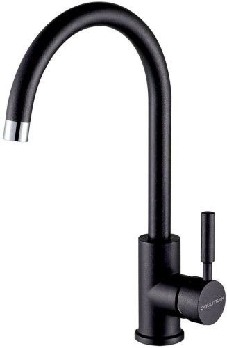 Смеситель для кухни Paulmark HOLSTEIN Ho212063-BLM на мойку черный