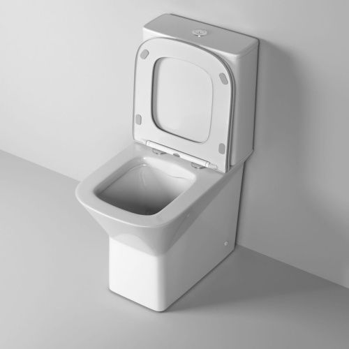 Унитаз напольный с бачком Grossman Cristal GR-4471S белый с сиденьем микролифт безободковый каскадный смыв - фото 4