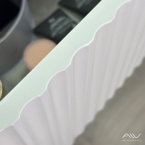 Тумба с раковиной Alavann Wave ALV1110000 60х50 подвесная цвет белый - фото 5