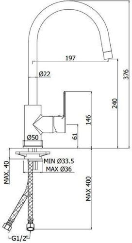 Смеситель для кухни Paffoni Red RED180CR на мойку хром - фото 2