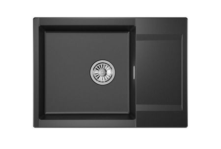 Кухонная мойка Granula 7003, ШВАРЦ 70х50 цвет черный поверхность матовая