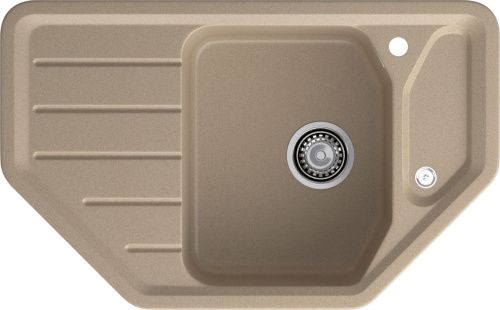 Кухонная мойка Granfest Corner C-800E песочный 80х50 цвет бежевый поверхность матовая