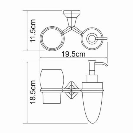 Стакан с дозатором WasserKRAFT 1189