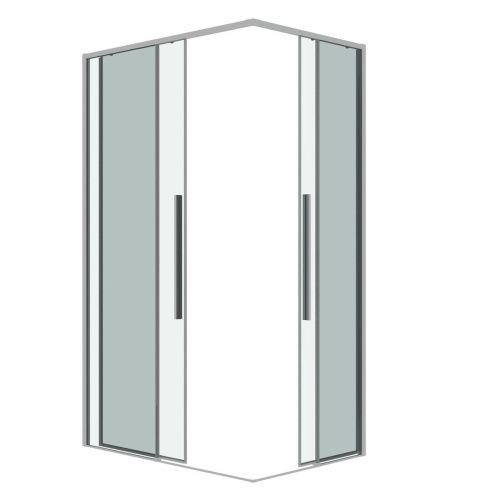 Душевой уголок Grossman Galaxy 300.K33.01.9070.10.00 90х70 стекло прозрачное профиль хром без поддона - фото 2