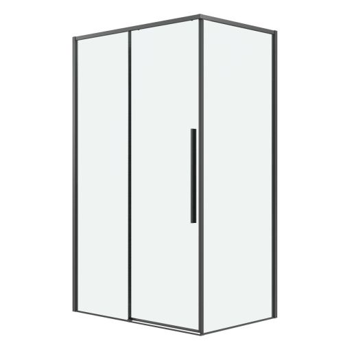Душевая перегородка Grossman Galaxy 200.K33.01.90.42.00 90х195 стекло прозрачное профиль графит - фото 2