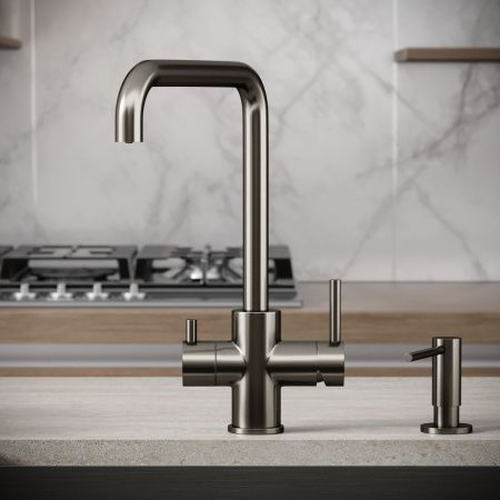 Смеситель для кухни Sancos Vela SC4013GG на мойку вороненая сталь