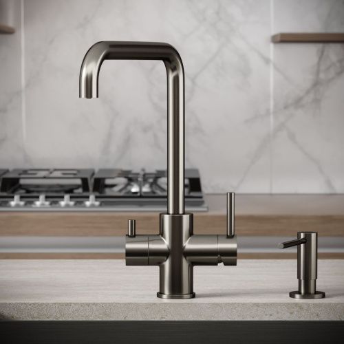 Смеситель для кухни Sancos Vela SC4013GG на мойку вороненая сталь - фото 4