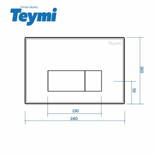Клавиша смыва механическая Teymi Helmi T70202CH цвет хром - фото 4