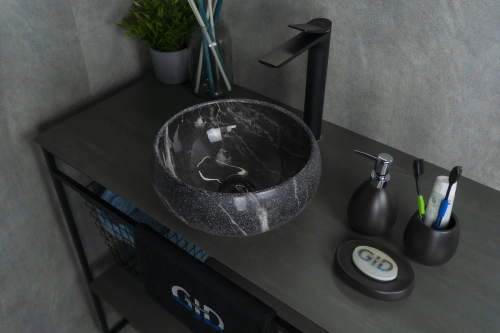 Раковина керамическая Gid Esfera 54432 30х30 накладная цвет многоцветный без отверстий под смеситель - фото 2