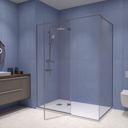 Душевой уголок RGW Stilvoll 353204008-110 100х80 стекло прозрачное профиль сатин без поддона