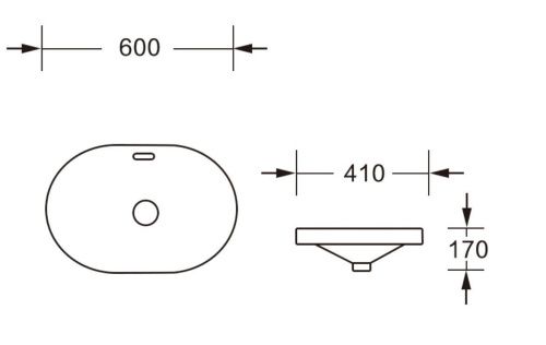 Раковина из сантехнического фарфора Cerutti SPA CR018 60х40 накладная цвет белый без отверстий под смеситель - фото 4