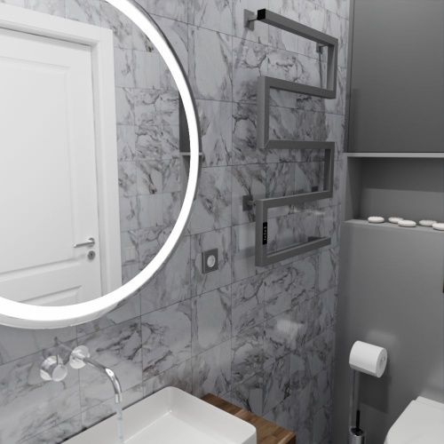 Полотенцесушитель электрический Altasan ШалимарПроф ШалимарПроф8050Г 50х85 серый - фото 2