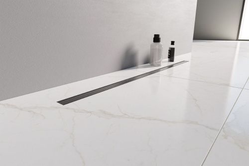 Душевой лоток New Trendy GUNMETAL BRUSHED OL-0095 100х10 оружейная сталь - фото 2