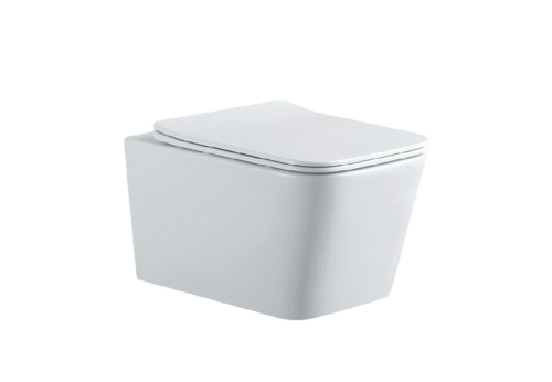 Унитаз подвесной Aquatek ЛИБРА NEW AQ0530N-00 белый с сиденьем микролифт безободковый каскадный смыв