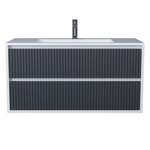 Тумба под раковину Uperwood Next Premium 3930205159 90х50 подвесная цвет серый/белый - фото 4