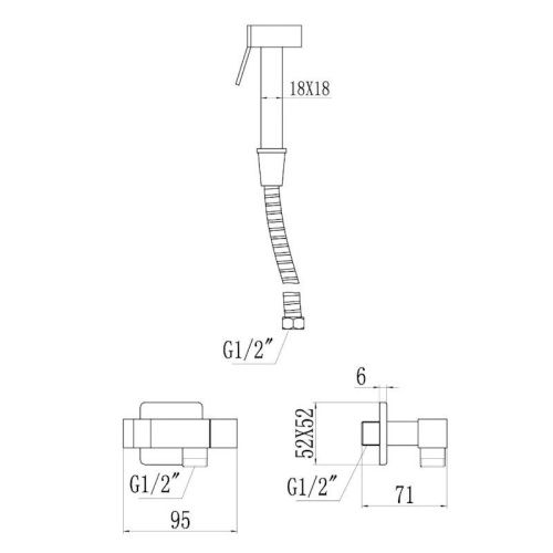 Гигиенический душ Savol S-FXQ009C-1 золото - фото 3