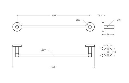 Полотенцедержатель Cezares RELAX RELAX-TH-50-01