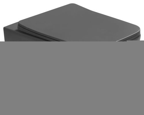 Унитаз подвесной SantiLine SL-5007DG цвет темно-серый с сиденьем микролифт безободковый смыв воронка-водоворот - фото 5