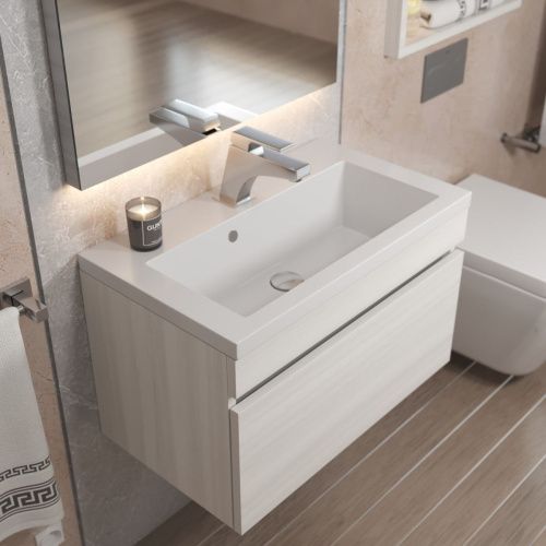 Тумба с раковиной Uperwood Eva 3930313468 60х50 цвет белый - фото 5