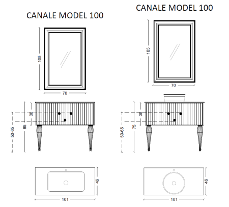 Тумба под раковину Armadi Art Vallessi Avantgarde 843-100-WCR 100х50 подвесная цвет белый