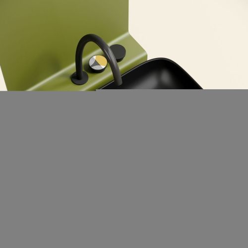 Раковина из сантехнического фарфора Ceramica Nova ELEMENT CN6053MB 60х40 накладная цвет черный без отверстий под смеситель - фото 2