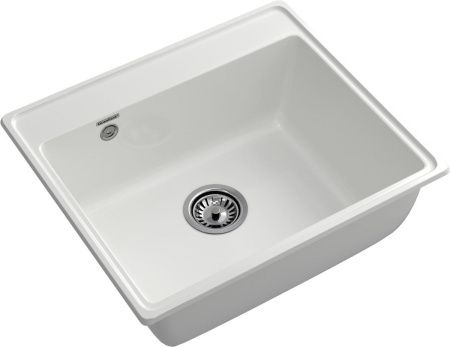 Кухонная мойка Granfest Vertex V-580 иней 60х50 цвет белый поверхность матовая
