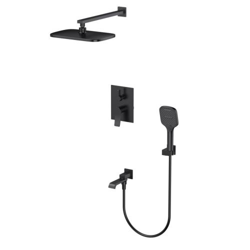 Душевая система Splenka S31.27.06 встраиваемая в стену цвет черный - фото 2