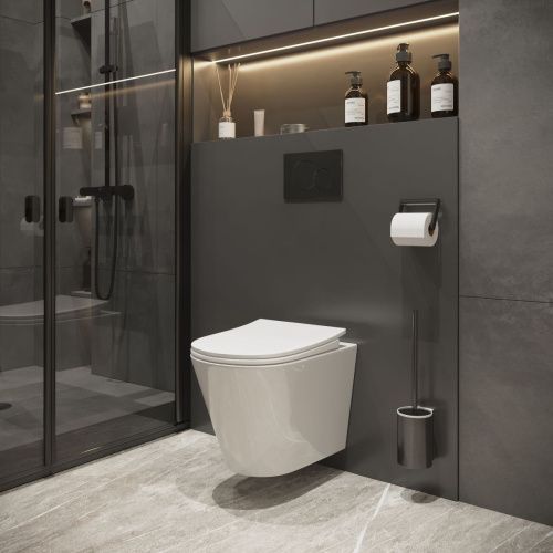 Унитаз подвесной Niagara Vista NG-9302 белый с сиденьем микролифт душевой смыв - фото 5