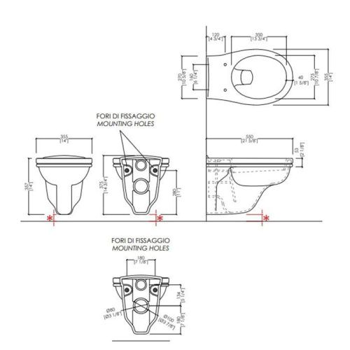 Чаша унитаза подвесная Devon Devon Rose IBWCSRO цвет белый без сиденья смыв торнадо - фото 2