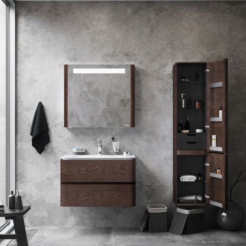 Шкаф-пенал Am.Pm Sensation M30CHR0406TF 40х160 подвесной цвет серый - фото 3